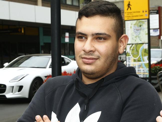 Centre: Fadi Zraika -18  leaving   Parramatta Local Court, after facing charges of  negligent handling of explosives after allegedly setting off fireworks that led to a grass fire at Bright Park, Guildford, on December 22. Picture: John Appleyard