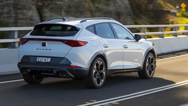 Cupra’s Formentor VZe cuts an interesting shape on the road.