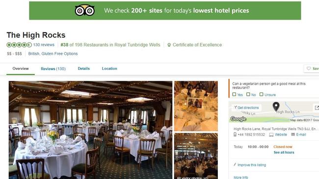 A woman is being threatened over a one-star review she wrote about The High Rocks on TripAdvisor.