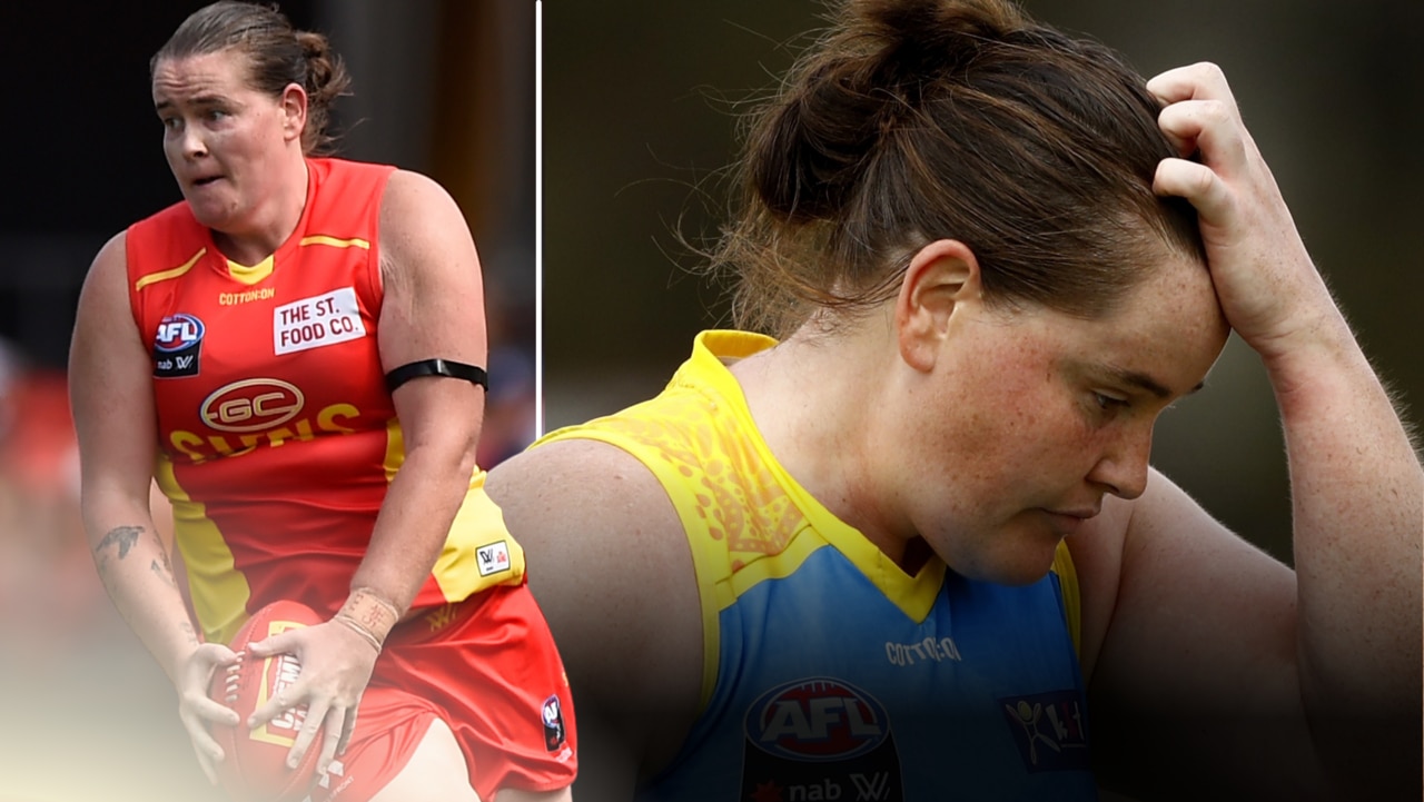 AFLW star Sarah Perkins has taken aim at online trolls who body shamed her.