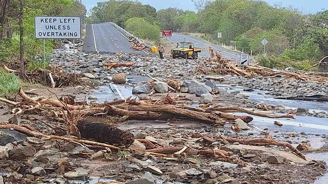 The Captain Cook Highway between Cairns and Port Douglas was severely damaged in several places by floods in mid-December. Picture: Supplied