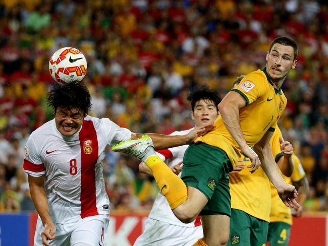 Mathew Leckie has been close to Australia’s best in the first half.