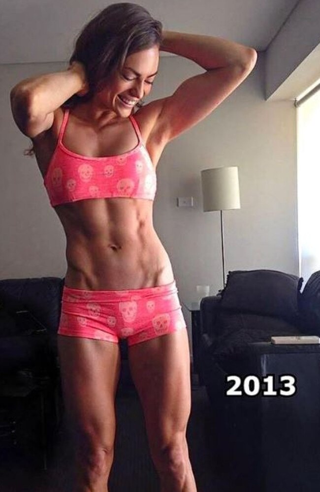 Emily Skye in 2013 when a fellow model told the fitness star she had ‘belly fat’ – which went on to have a detrimental impact on her mental health. Picture: Instagram/EmilySkye