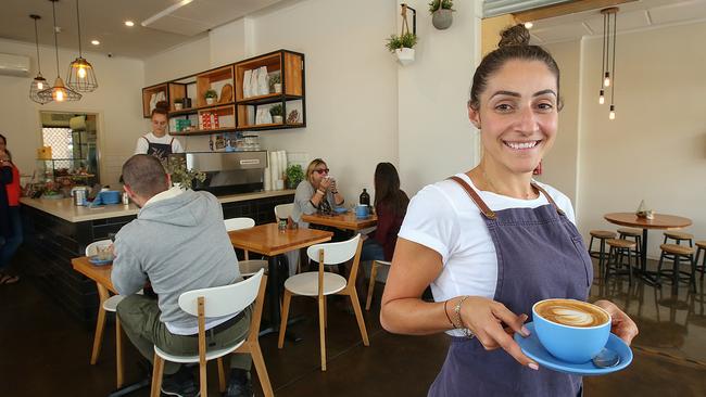 Little Woodpecker Cafe owner Tanya Baharian at her cafe. Picture: Ian Currie