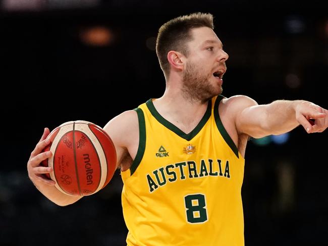 Matthew Dellavedova, who missed the NBA season’s first 47 games because of a severe concussion, whiplash, and neck injury, is sidelined with a neck strain suffered on April 25. Picture: AAP Image/Scott Barbour.