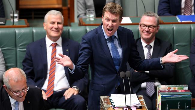 The Attorney-General delivers a full-throated rendition of the Christian Porter Show.  Picture: Ray Strange