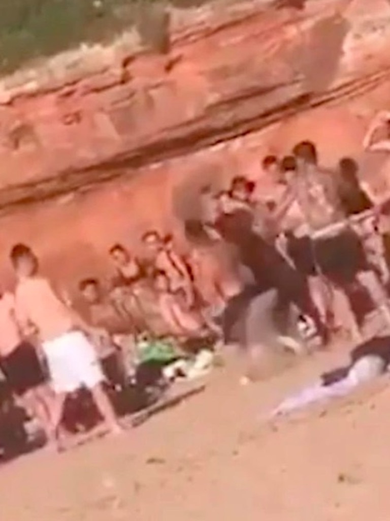 A mum who saw the brawl described it as "absolutely shocking".