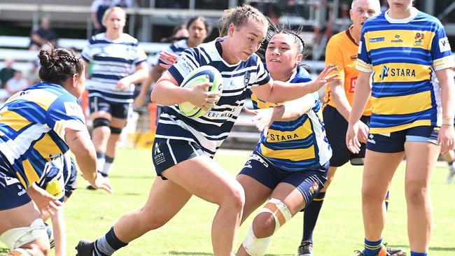 Women's club rugby between Brothers and Easts. Saturday April 13, 2024. Picture, John Gass