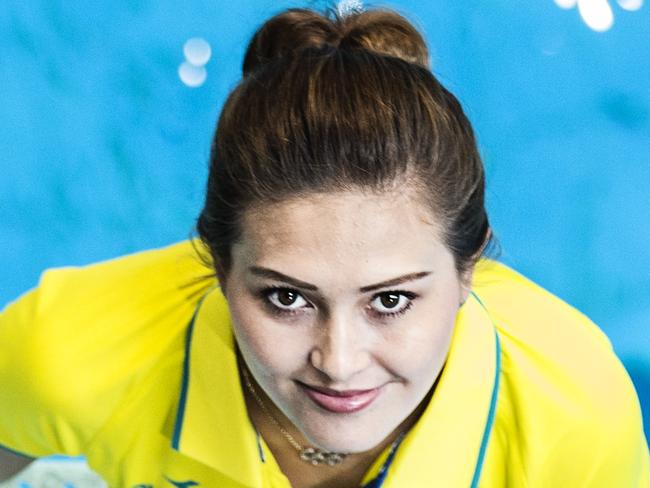 Melissa Wu poses for a photo during The Australian Diving Team for the Commonwealth Games announcement at Sydney Olympic Park Aquatic Centre.  Pic Jenny Evans