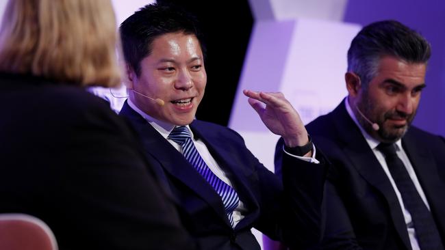Wattle Hill Capital Founder Albert Tse speaks at today’s forum. Picture: Nikki Short