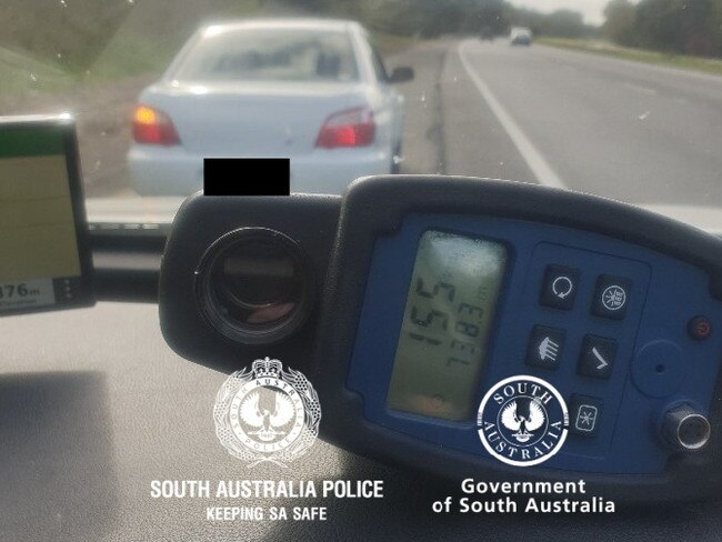 A man has to pay more than $2000 in fines after he was caught speeding on the South Eastern Freeway before he was then spotted using his phone behind the wheel just two hours later. Picture: SA Police