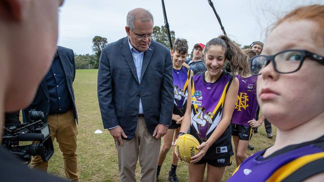 Dylan pulled some lively moves during the PM’s visit. Picture: Jason Edwards