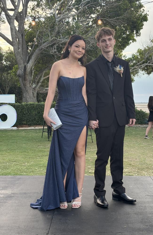 The students of Hervey Bay State High School celebrating their formal.