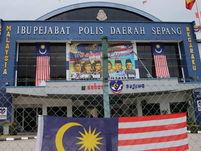 The Sepang Police station in Malaysia where nine Australians are remanded in custody. Pictures: Jack Tran