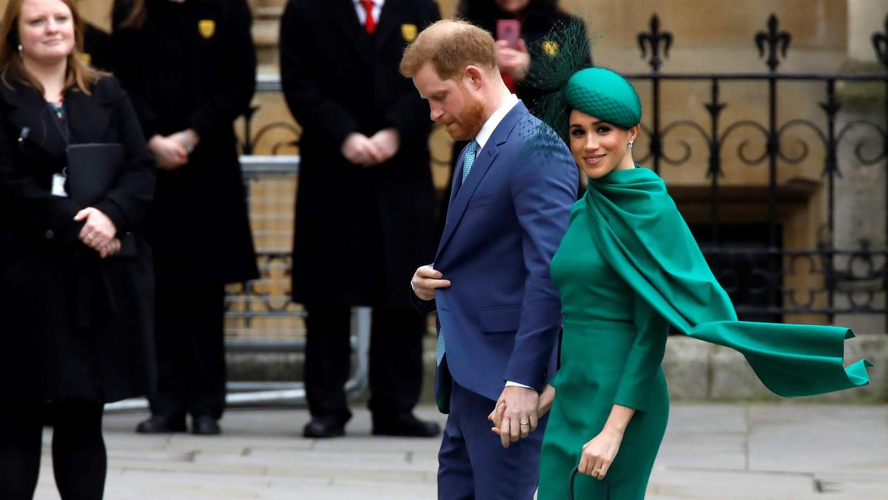 A lot has happened since Harry and Meghan attended the Commonwealth Service – their last engagement as working royals. Picture: Tolga Akmen/AFP