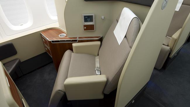 Roomy: the first class ‘suite’ on a Qantas A380.