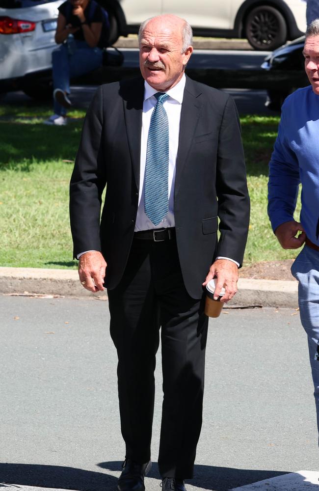 Wally Lewis during the funeral for Souths legend John Sattler on the Gold Coast. Picture: NCA NewsWire/Tertius Pickard