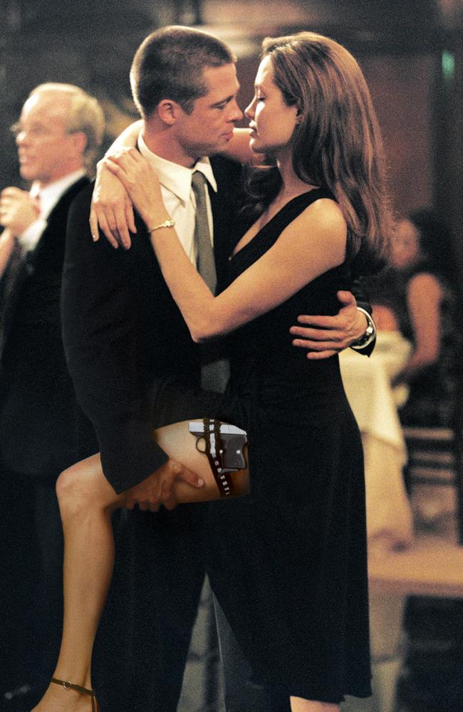 Brad Pitt and Angelina Jolie in 2005 movie Mr &amp; Mrs Smith. Picture: AP Photo/Twentieth Century Fox, Stephen Vaughn