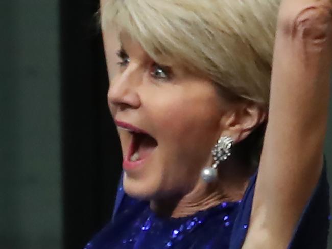 Tuesday 2 April 2019. Josh Frydenberg Budget Speech.Julie Bishop prior to The Treasurer Josh Frydenberg during his first Budget speech in the House of Representatives in Parliament House in Canberra. Picture Gary Ramage