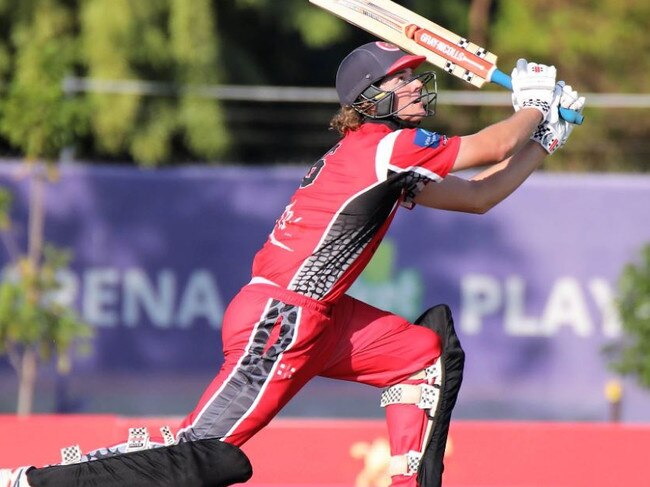 Corey Kelly smashed a brutal 59 off 37 balls against Darwin the 50-over grand final. Picture: NT Cricket.