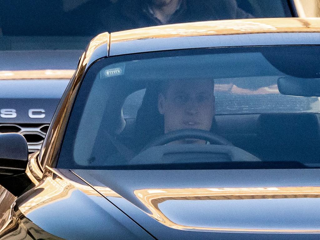 Prince William seen after visiting Catherine at the London Clinic. Picture: AFP