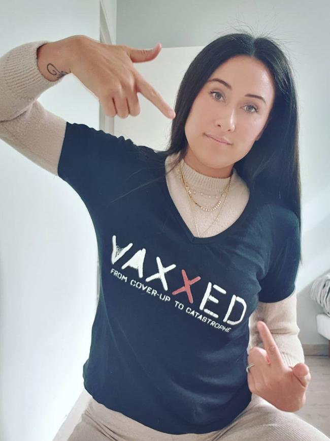 Taylor Winterstein is also an anti-vaxxer. Picture: Supplied