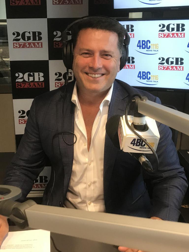 Karl Stefanovic filling in for Ben Fordham on 2GB Radio. Picture: @BenFordhamLive