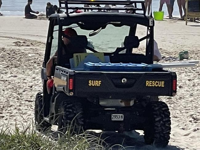 Seven Mile Beach at Lennox Head on Thursday - the day after Paul Doran drowned while attempting to rescue his daughter from the surf at Lennox Head late. Picture: Rae Wilson