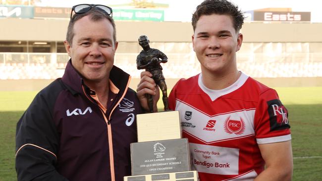 Man of the Match PBC Captain Zane Harrison. Langer Trophy Grand Final schoolboy league - Marsden SHS v PBC SHS, Stones Corner. Picture: Liam Kidston