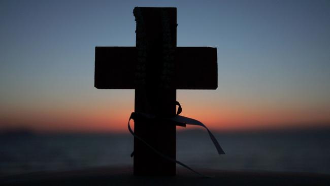 The sun sets at Ari Burnu cemetry on the Gallipoli Peninsula. Picture: Gregg Porteous 