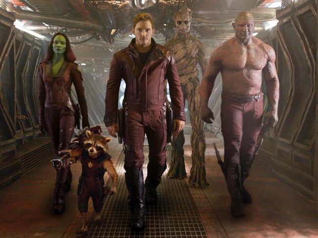 Pratt’s character attracts an eccentric entourage in a search for the Infinity Stone. Picture: AP