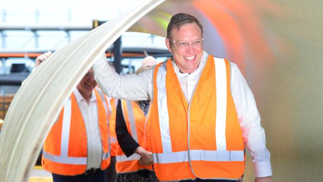 Deputy Premier Steven Miles in Townsville to announce the successful tenderer for stage two of the Haughton Pipeline. Picture: Natasha Emeck