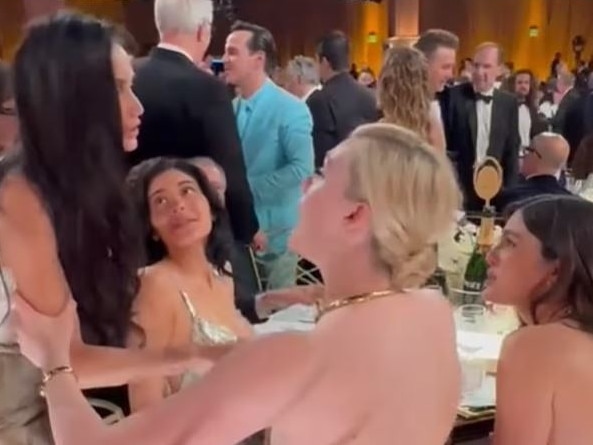 Demi Moore seemingly snubs Kylie Jenner at the Golden Globes. Picture: Supplied