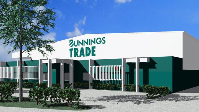 Bunnings Trade stores feature an inverse scheme to the Warehouse stores, white with a green lettering colour scheme.