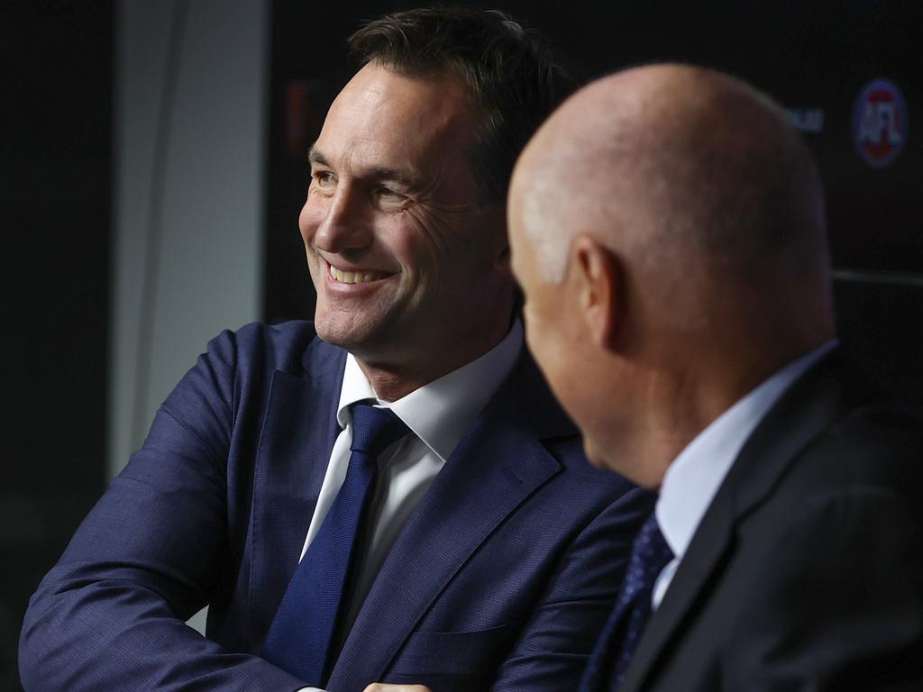 Dillon suggested he favoured a day Grand Final at his introductory press conference as the new AFL CEO. Pic: Michael Klein