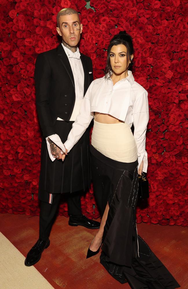 Travis and Kourtney have been together for just over a year. Picture: Cindy Ord/MG22/Getty Images for The Met Museum/Vogue