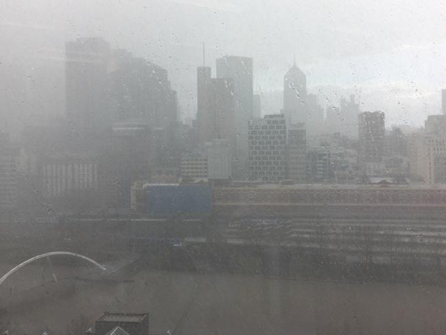 Melbourne battered by spring rain. Picture: David Hurley