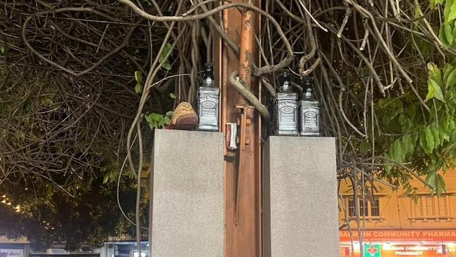 A photo of discarded bottles left at the square. Picture: Facebook.