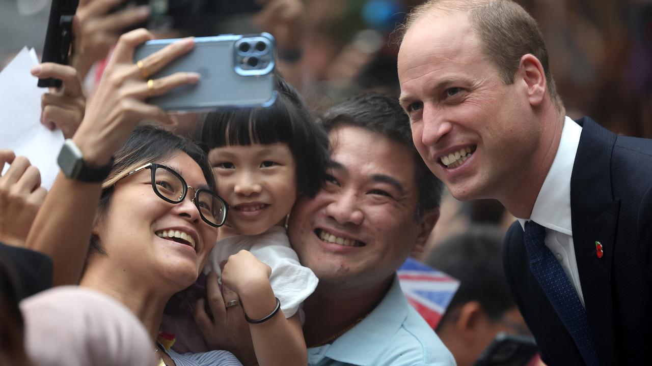 The royal was a hit with Singaporeans. Picture: Getty Images