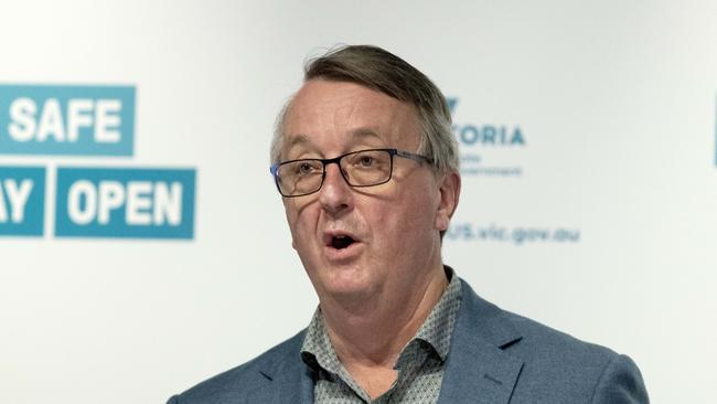 Victorian Health Minister Martin Foley outlined what the permit system involves on Sunday. Picture: NCA NewsWire / David Geraghty