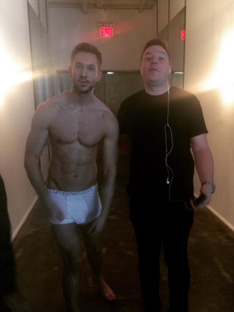 Calvin Harris, "Happy birthday to my manager Mark Gillespie I love u." Picture: Instagram