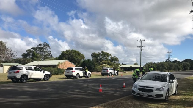 Police paid a visit to Moore Park Beach.