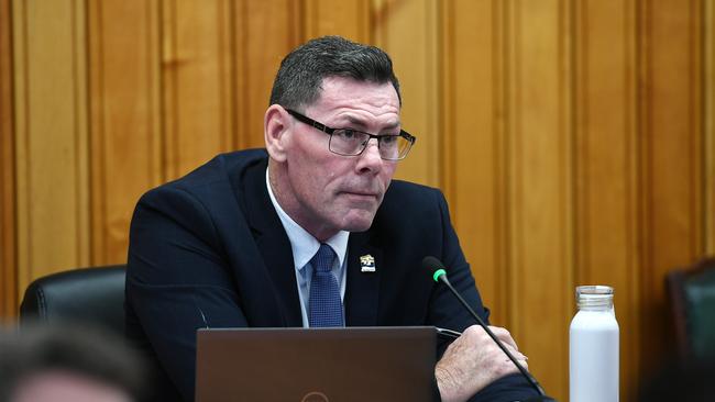 Mayor Troy Thompson at a Townsville City Council general meeting. Picture: Shae Beplate.