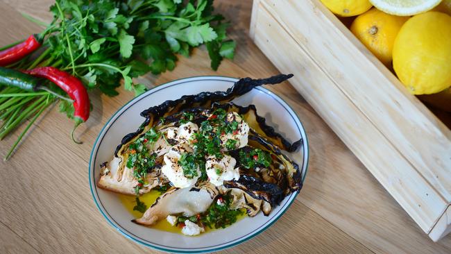 Stand out dish: the grilled cabbage with torched goat’s cheese