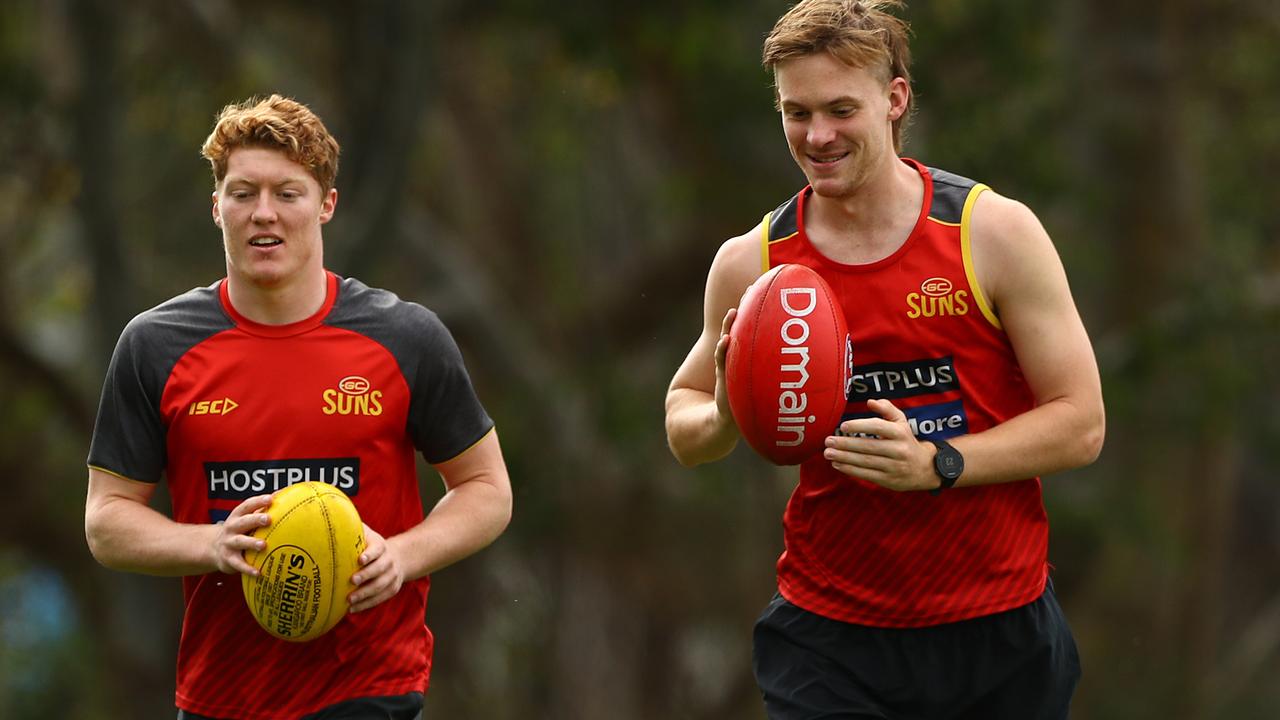 Gold Coast Suns Matt Rowell and Noah Anderson are the most recent one-two picks. Picture: Getty Images