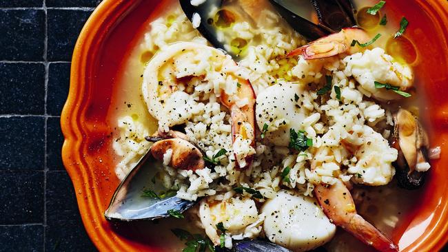 Silvia Colloca’s seafood risotto. Picture: Rob Palmer