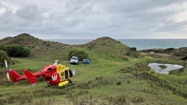 A remote campsite detected by the Westpac Rescue Helicopter over the Easter long weekend. Picture: TASMANIA POLICE