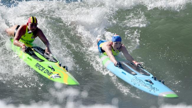 Athletes enjoying some great surf.