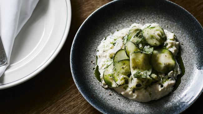 Stracciatella, rosemary with focaccia at Carlton Wine Room