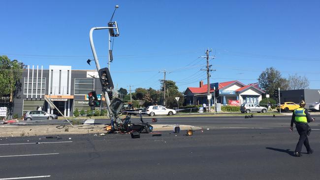 Part of the wreckage at Cheltenham, near Southland. Picture: Tamsin Rose